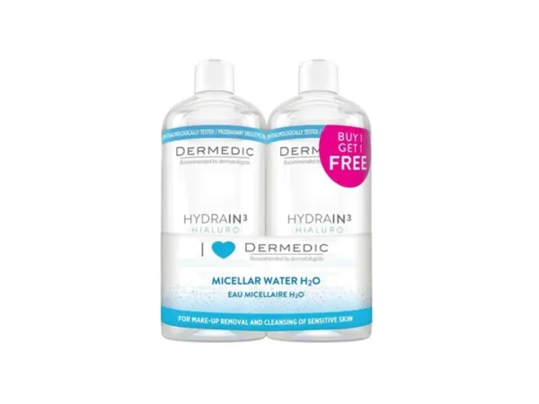Dermedic Hydrain3 Hialuro micelarna voda 500ml 1+1 gratis