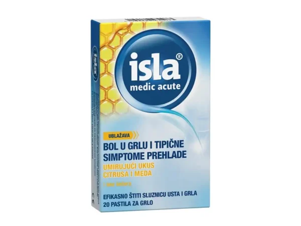 ISLA Medic Acute citrus i med, 20 pastila