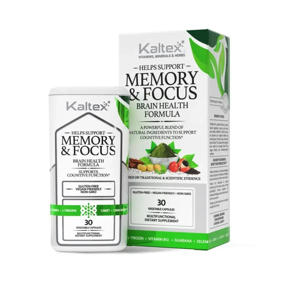 Kaltex memory & focus brain health formula, 30 kapsula - Zdravkoteka