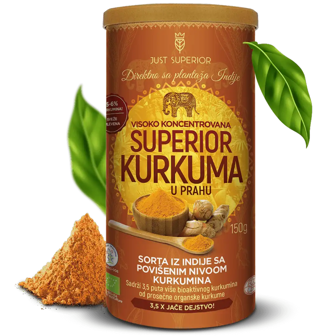 JUST SUPERIOR Organska Kurkuma u prahu (5-6% kurkumina) - 150g