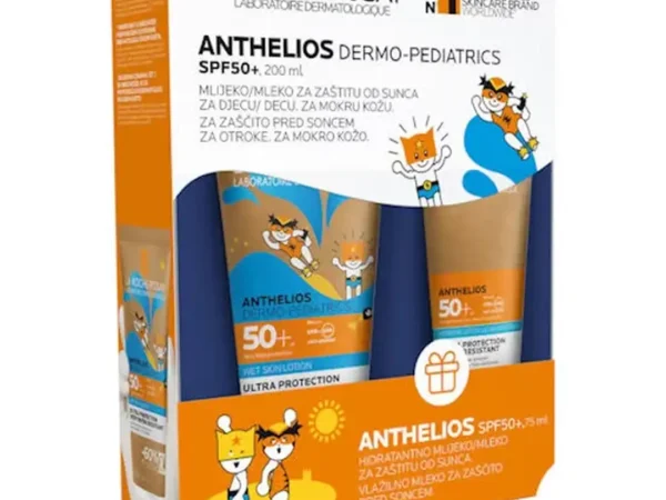 La Roche-Posay Anthelios Wet Skin losion za decu SPF50+ 200 ml + Hidratantni losion SPF50+ 75 ml, p
