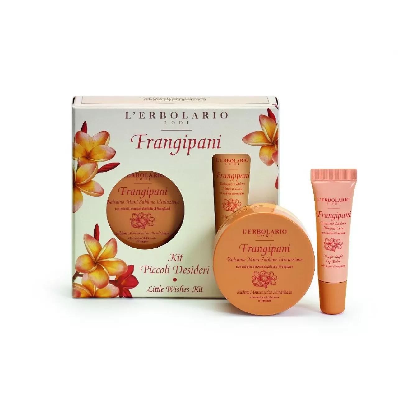 L'erbolario Balzam za Usne 10 mL i Krema za Ruke 75 mL Frangipani Set