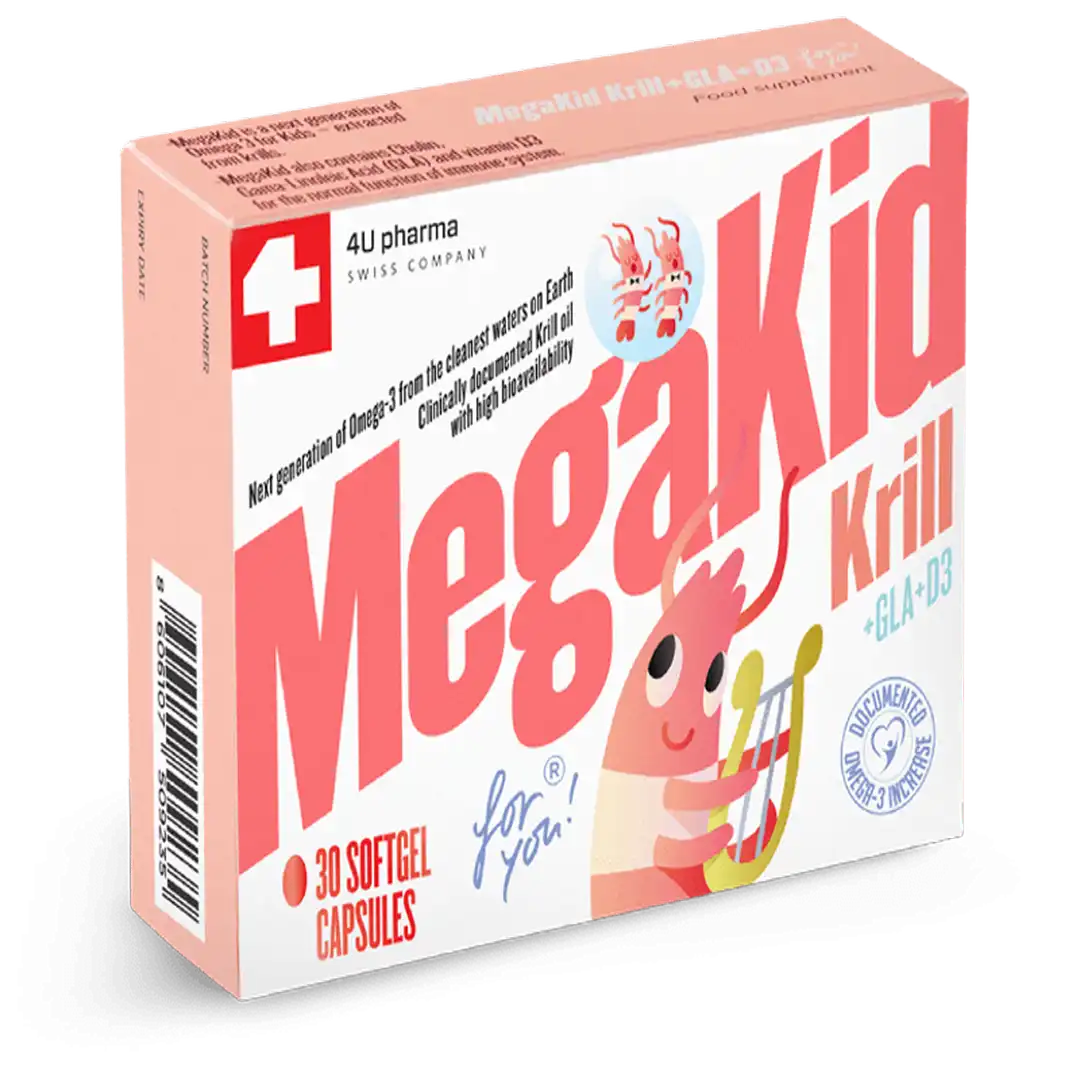 MegaKid Krill + GLA + D3 30 kapsula
