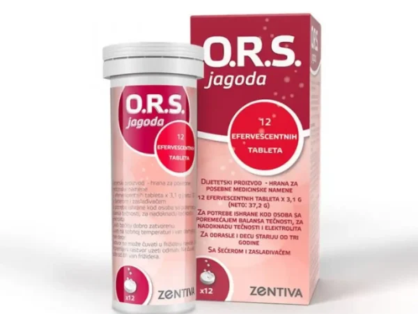 O.R.S. Jagoda šumeće tablete za rehidrataciju, 12 komada