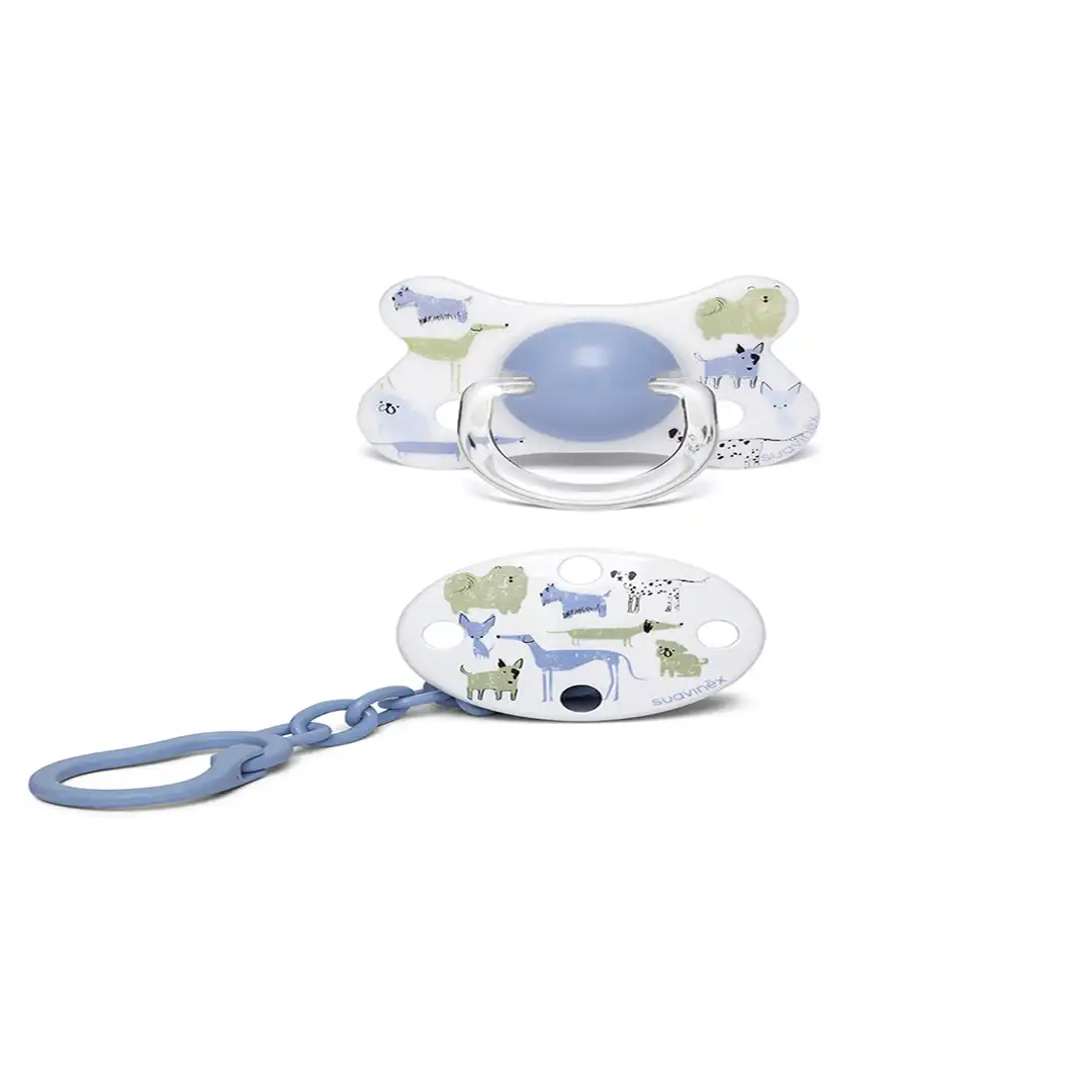 SUAVINEX varalica set beli (varalica+ ovalna klipsa) 304971