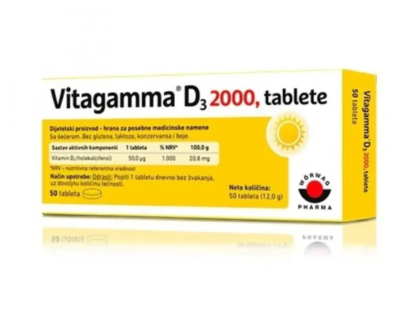Vitagamma D3 2000IU 50 tableta