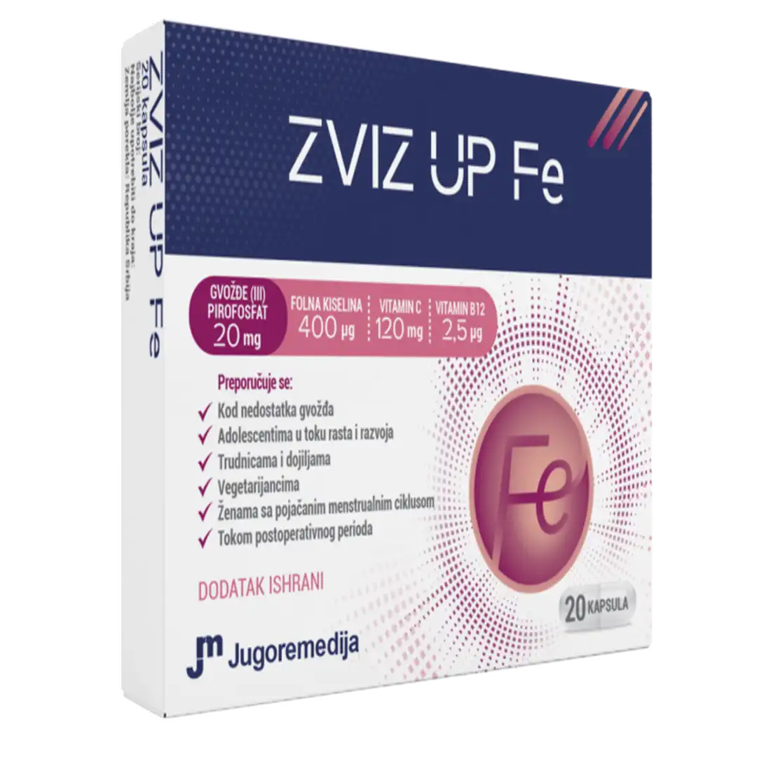 ZVIZ UP Fe Gvožđe 20 Kapsula