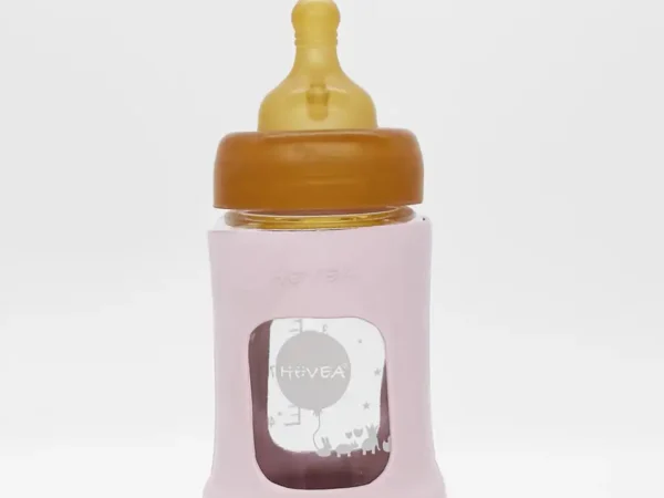 Hevea flašica sa sa širokim otvorom roza 150ml 478603