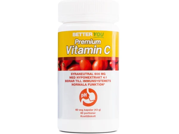 Better You Premium Vitamin C 600mg, 60kapsula