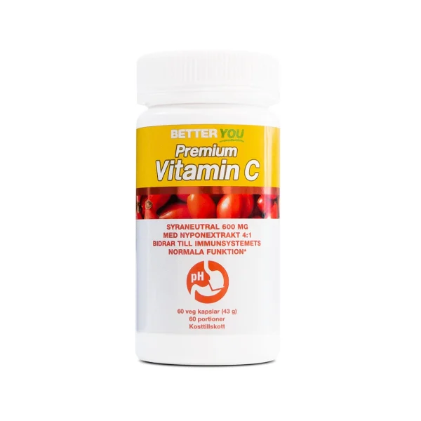 Better You Premium Vitamin C 600mg, 60kapsula