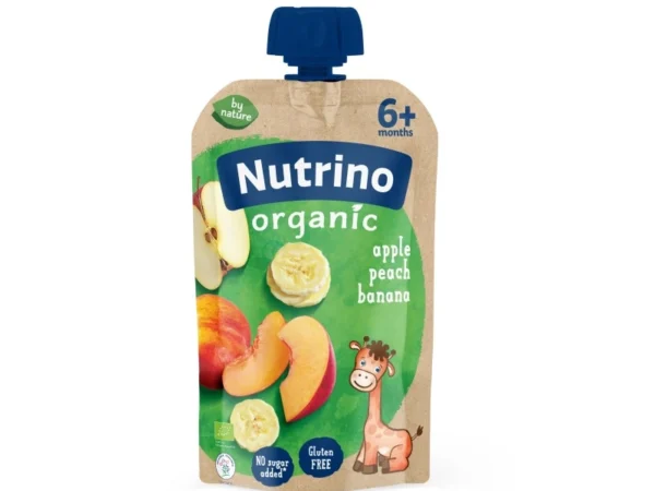 Nutrino Organic pauč - jabuka, breskva i banana, 6+ meseci, 100 g