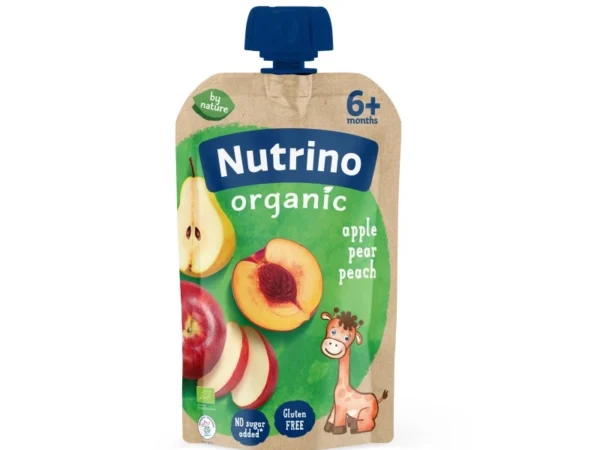 Nutrino Organic pauč - jabuka, kruška i breskva, 100 g