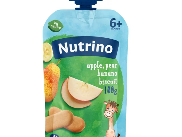 Nutrino Pire od voća jabuka, kruška, banana i keks, 100 g