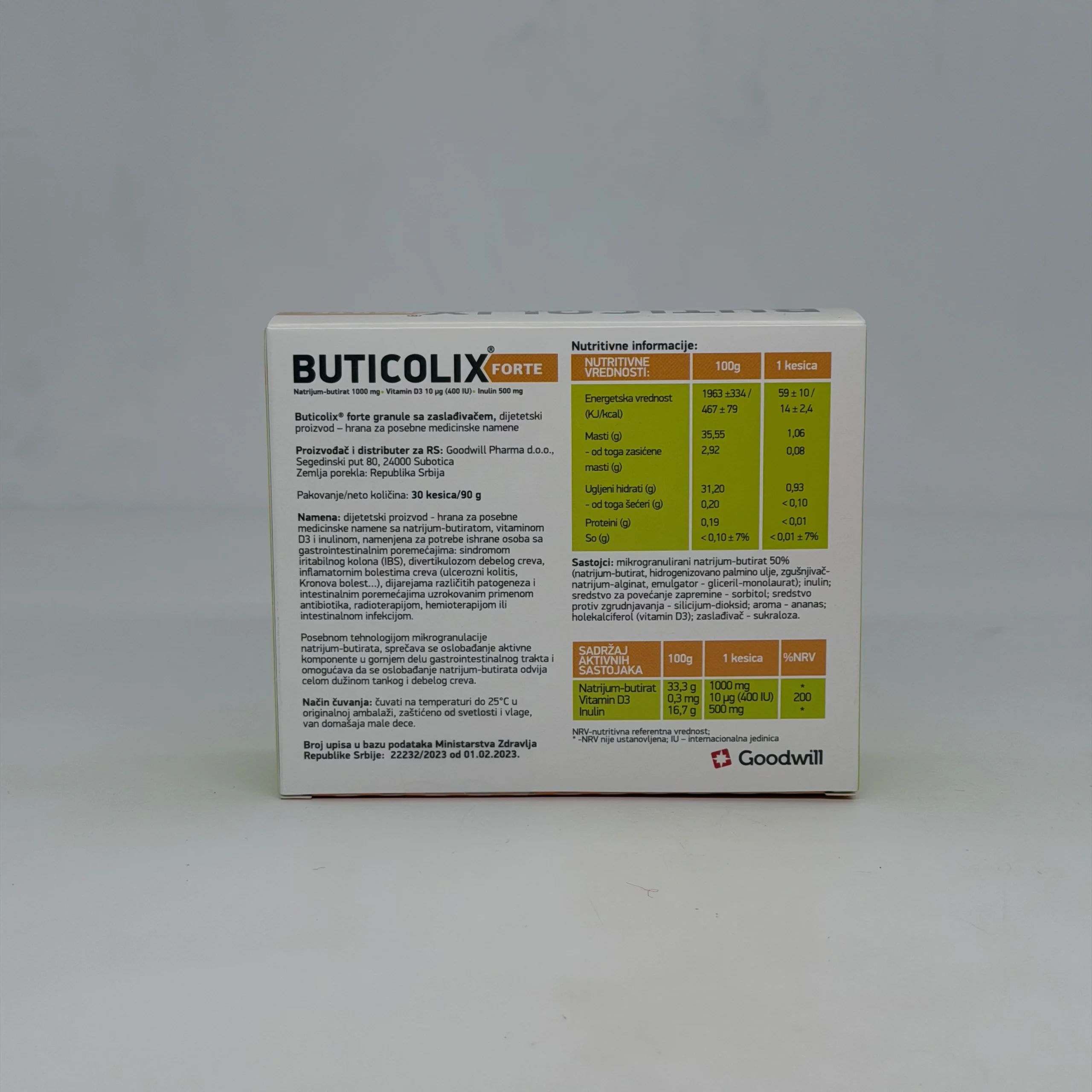 BUTICOLIX FORTE KESICE 30X3G - Slika 2