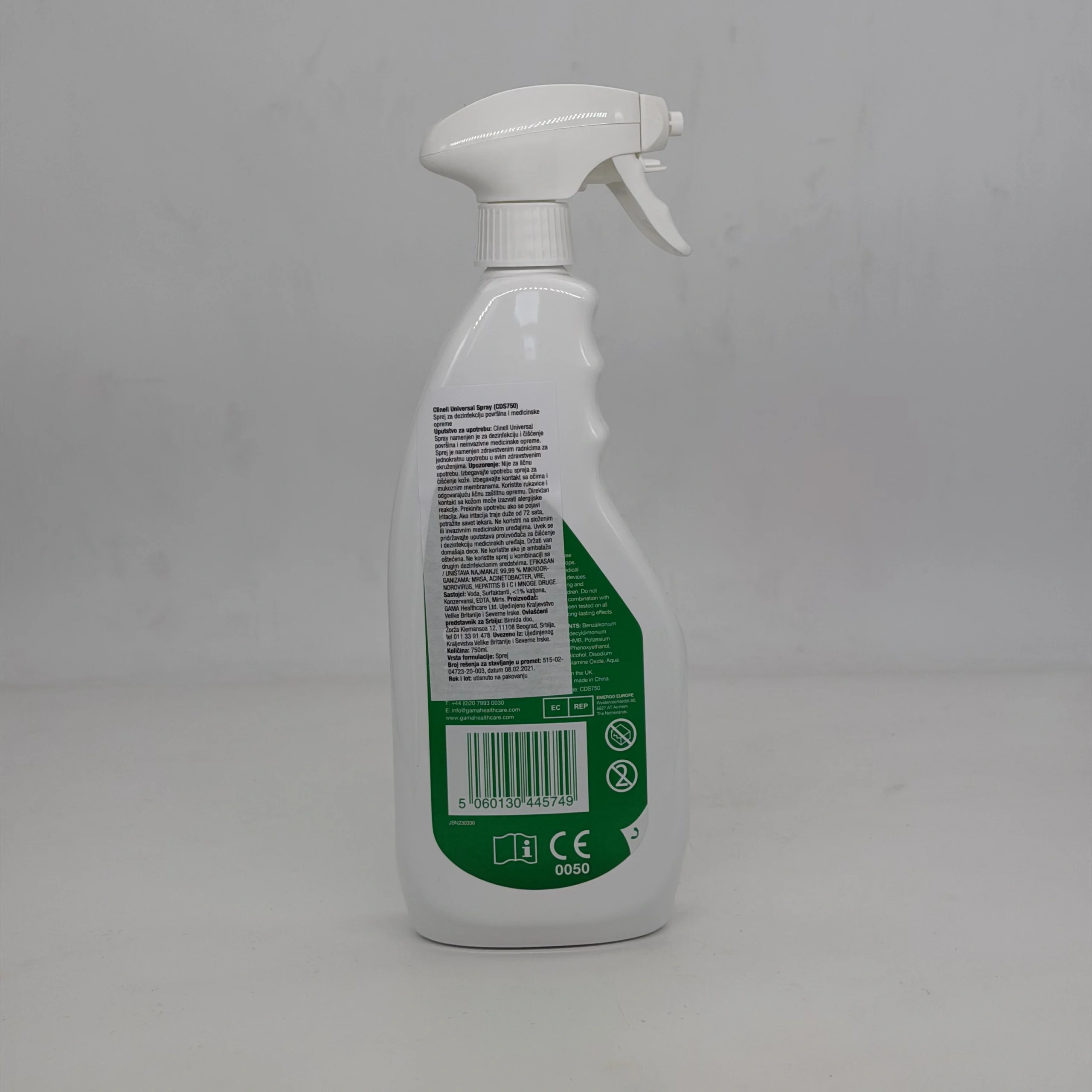 Clinell sprej za dezinfekciju površina 750ml