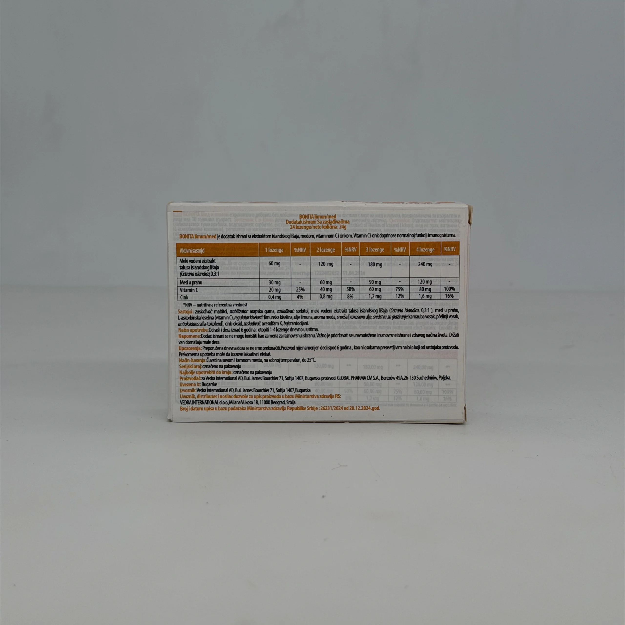 Bonita limun/med lozenge 24 komada