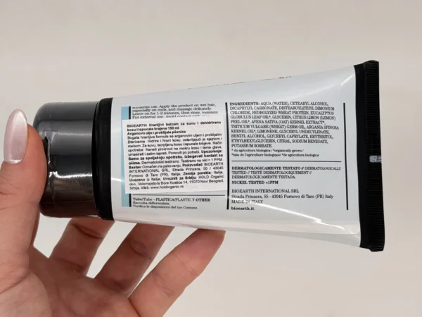 Bioearth hair hranljivi balzam za suvu i dehidriranu kosu i ispucale krajeve 150ml